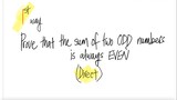 1st/2 ways[Direct]: Prove that the sum of 2 ODD numbers is ALWAYS EVEN