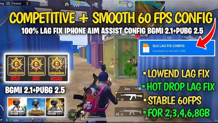 Bgmi Lag Fix Config 2.1, Unlock 60 Fps+Super Smooth Config Pubg Kr+Gl+Bgmi,New Config Pubg 2.5