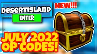 JULY *2022* NEW SECRET OP CODES FOR DESERT ISLAND SURVIVAL IN ROBLOX DESERT ISLAND SURVIVAL!