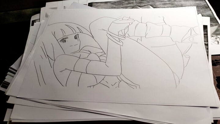 [แอนิเมชั่นแบบทีละเฟรมที่วาดด้วยมือที่ได้รับการบูรณะอย่างดี] ช็อตการเปลี่ยนแปลงของถุงเท้าถุงเท้าแบบน
