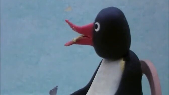 Pingu the little penguin, but Elliot