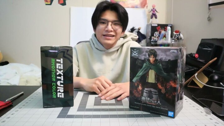 unbox mô hình Eren và Midoriya