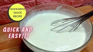 QUICK AND EASY SHAWARMA SAUCE // GARLIC MAYO SAUCE