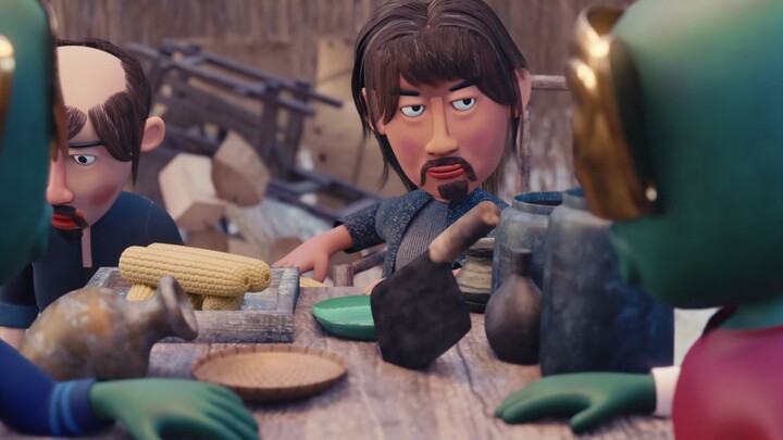 【blender】 Homemade 3D animation (A Chinese Odyssey) clip! The blind man is so funny