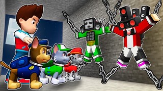 PAW PATROL.EXE is HOLDING JJ and MIKEY HOSTAGE! How do you save MIKEY TV MAN in Minecraft - Maizen
