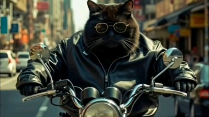 !!"Awas! Bos Mafia Kucing Lewat dengan Motor Gahar"!!