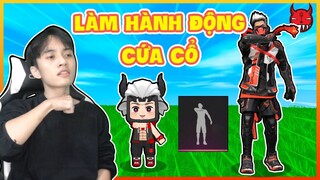 Hướng dẫn làm hành động cứa cổ free fire trong Mini World