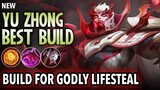 FEAR THE DRAGON'S LIFESTEAL!! | YU ZHONG BEST BUILD IN 2021 | MLBB | YU ZHONG BUILD AND GAMEPLAY