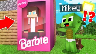 JJ TURNED INTO A BARBIE AND Trolled A Mikey In Minecraft - Minecraft Challenge - Maizen Mizen Parody