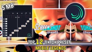 TOP 12 ALIGHT MOTION PRESET LINK FOR MOBILE LEGENDS | FREE TO USE & NO COPYRIGHT