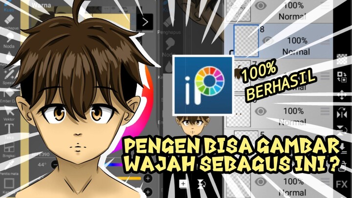 TUTORIAL GAMBAR WAJAH ANIME DI IBISPAINT DENGAN MUDAH