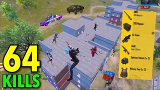 64 Kills😱BIG REVENGE GAMEPLAY in APARTMENTS🔥PUBG Mobile