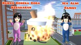 Rumah Boneka Boba Kebakaran Baby Kia Nangis | Ica Alwi Family Vlog | Drama Sakura School Simulator