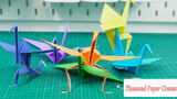 Family of Papermade Cranes