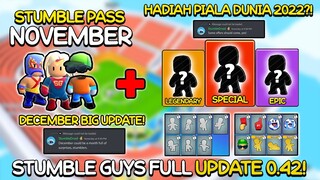 NEW UPDATE STUMBLE GUYS 0.42! STUMBLE PASS BARU EMOTE SKIN SPECIAL PIALA DUNIA 2022! - Stumble Guys