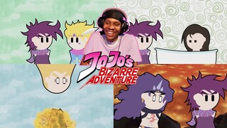 Reacting To - JoJo's Bizarre Adventure Battle Tendency But Really Really Fast - Animation