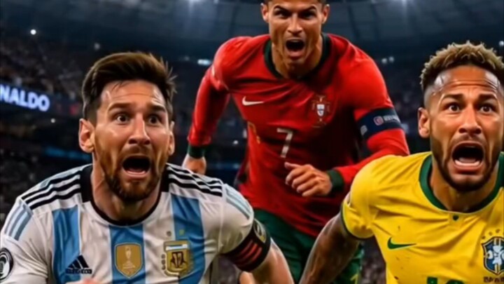 Ronaldo 🤩 Messi 🐐 Neymar 🔥 — Who is the GOAT? ⚽👑#Ronaldo #Messi #Neymar #CR7 #LM10 #Football #GO