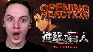 ATTACK ON TITAN FINAL SEASON PART 2 OPENING REACTION ATTACK ON TITAN OPENING 7 REACTION!!