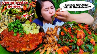 SEDERHANA LEBIH NGEUNAH⁉️ OSENG GENJER IKAN ASIN TAWAR SAMBEL MANGGA LALAPAN MENTAH JENGKOL LEUNCA