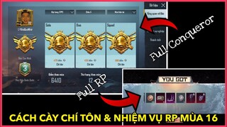 CÁCH CÀY CHÍ TÔN & NHIỆM VỤ RP MÙA 16 DỄ DÀNG NHẤT | KHÔNG CẦN ĐỔI SEVER || PUBG MOBILE