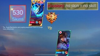 NO SKIN vs ARROGANT SKINNER GUSION (1v1) WHO WIN?