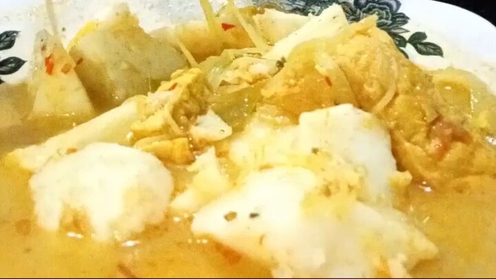 Asmr mukbang sayur ketupat ceker makanan rumahan