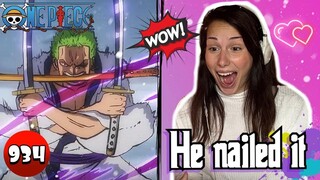 ⚔️ZORO'S THREE-SWORD STYLE⚔️One Piece Episode 934 REACTION + REVIEW