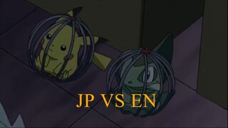 Pikachu gets out the Train (Japanese vs English)