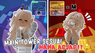 MAIN TOWER SESUAI ABJAD NAMA🔡⁉️ Main di Tower Apa Aja Yaaa..?? 🤔 | Roblox Indonesia 🇮🇩 |