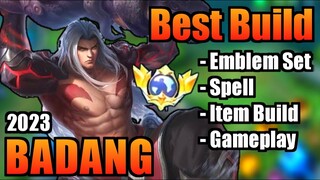 BADANG BEST BUILD 2023 | TOP 1 GLOBAL BADANG BUILD | BADANG - MOBILE LEGENDS | MLBB