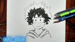 Menggambar MIDORIYA IZUKI Dari Anime BOKU NO HIRO ACADEMY