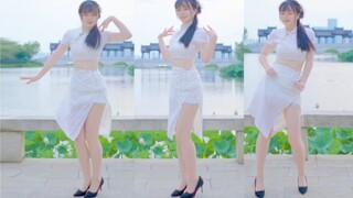含苞待放的娇嫩小白莲~超近距离赏荷❀丹青竖屏