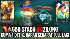 10000% KAGET LIHAT INI!! ALDOUS 650 STACK VS ZILONG ~ MLBB