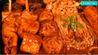 Tokbokki nấm tôm cháy cay phần 4 #mukbang