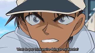 "What do you think you're doing to my Kazuha?" - Heiji