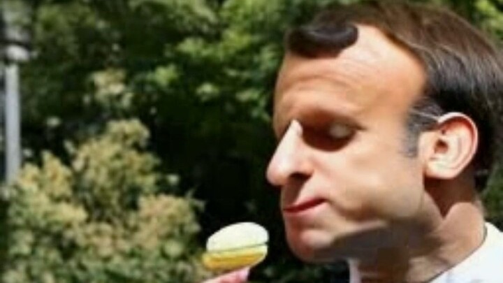 [AI-generated] Macron Eats Macarons