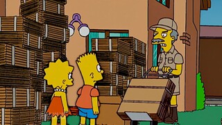 Bart and Lisa build a castle out of cardboard boxes at home, but are then invaded by an army of deli