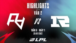 RA vs RNG | Highlights - Game 2 | Tuần 8 Ngày 1 | LPL Mùa Hè 2022