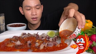 MUKBANG ASMR EATING SQUID | ដៃមឹកទឹកត្រីកោះកុង