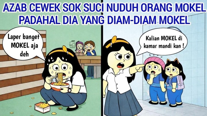 AZAB CEWEK SOK SUCI SUKA NUDUH ORANG MOKEL PADAHAL DIA YANG DIAM-DIAM MOKEL   AN