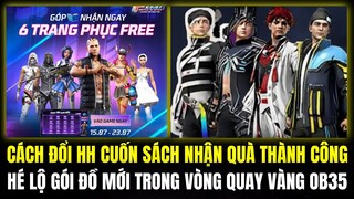 OB35 HÉ LỘ ĐỒ MỚI TRONG VÒNG QUAY VÀNG MỚI OB35, CÁCH ĐỔI HH CUỐN SÁCH NHẬN QUÀ FREE | FREE FIRE