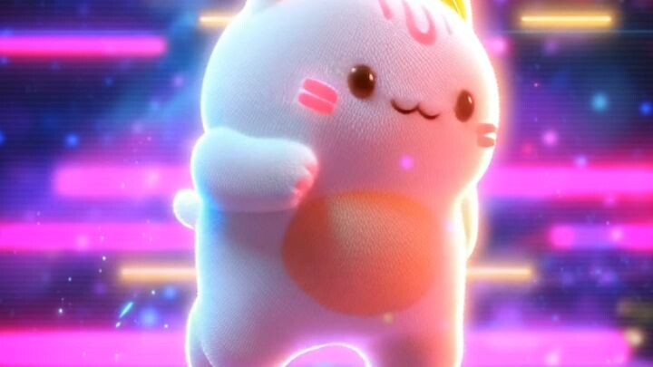 Cute Bili ka Neon Dance 😻✨ Free Fire Lover Bili #catdance #viral