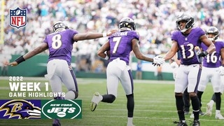 Baltimore Ravens vs. New York Jets Highlights | Week 1 2022 Game Highlights