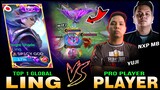 TOP 1 GLOBAL LING Outplaying PRO PLAYER, (Yuji, NXP MB and Team Dogie) in Rank ~ Mobile Legends