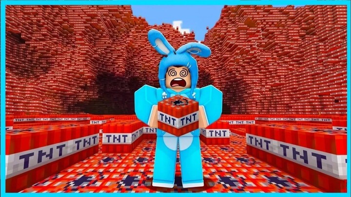 MIPAN & ZUZUZU Meledakan Satu Juta Bom Tnt Minecraft Di ROBLOX!