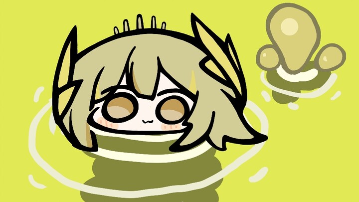 Miu Miu playing in the water (with a cucumber?