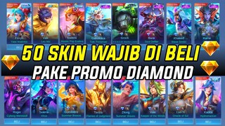 REKOMENDASI 50 SKIN YANG WAJIB DI BELI PROMO DIAMOND KUNING HARGA SKIN EPIC 1 DIAMOND MOBILE LEGENDS