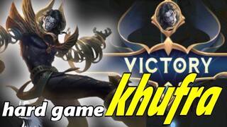 Khufra Hard Game! Insane Thriller Comeback! Mobile legends Clumsy