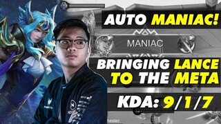 AUTO MANIAC! Bringing Lancelot Back to the Meta! | 9/1/7 | Mobile Legends