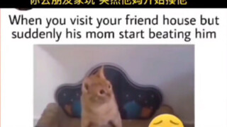 When you go to your friend's house and all of a sudden his mother starts beating him up